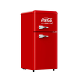 可口可乐（Coca-Cola）小冰箱62L压缩机制冷双门冷冻小冰箱宿舍办公室家用冰箱