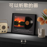 赟娅灯光画音箱摆件蓝牙音响小众高级纪念品情人节生日定制礼物男女友 都市黄昏【充电款礼盒装】