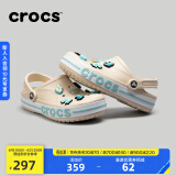 crocs卡骆驰洞洞鞋贝雅卡骆班轻便耐磨一脚蹬休闲鞋|205089 冬日白/彩色-1LI 36 /37(220mm)