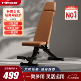 海德（HEAD）哑铃凳健身椅飞鸟凳健腹仰卧板健身器材家用运动仰卧起坐辅助器 轻商用级品质款升级头枕丨气质棕