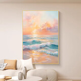 艺环宇奶油风客厅装饰画高级感海景大气落地壁画现代抽象沙发背景挂壁画