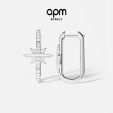 APM Monaco流星矩形银耳环 耳饰气质时尚饰品母亲节礼物送妈妈