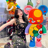 嗨彩拼大号暴力熊积木兼容成人高难度拼装模型玩具男女孩儿童生日礼物 太阳花暴力熊【高约近一米】+锤