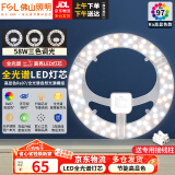 佛山照明(FSL)led吸顶灯灯芯改造灯板Ra97高显全光谱三色模组替换灯盘光源 全光谱58W/三档调色