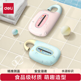 得力（deli）水温计婴儿洗澡温度计老人六一儿童节礼物生日礼品宝宝室内新生儿浴盆水温计粉色可挂立LE555