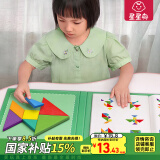 星星舟磁力七巧板智力拼图儿童玩具小学生一年级教具幼儿园家居装饰