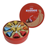 好时（Hershey’s） 好时之吻kisses牛奶巧克力6粒10粒16粒圆形铁盒结婚喜糖礼盒装 10粒（新红色铁盒）