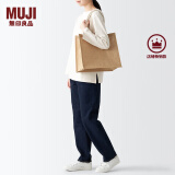 无印良品（MUJI） 黄麻简易收叠购物袋 A4 手提包 托特包 包包 手提袋麻布袋通勤包 长31.5*宽36*高19cm