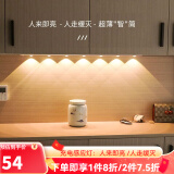 智特（ZT）人体感应灯带智能酒柜一灯三色玄关进门感应灯无线LED充电猫眼灯 50CM【常亮+人体感应+调光色】