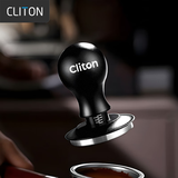 CLITON咖啡压粉锤布粉器 填压锤恒距意式咖啡机弹力压粉神器平面底58mm