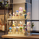 EACHY盲盒展示架收纳盒透明防尘手办玩具labubu泡泡玛特展示盒-大号