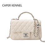 CAPER KENNEL经典菱格链条包包女包奢侈品2025年新款小金球链条单肩斜挎手提包 米白双G锁 精美礼盒-可联系客服代写贺卡