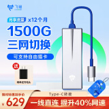 飞猫【无月租0预存 自由换卡】飞猫智联U8 移动随身wifi三网通4g无线网卡免驱动可插卡车载wifi 三网年套(月享1500g）