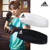 adidas阿迪达斯运动头带运动吸汗头巾跑步篮球羽毛球健身束发带止汗头箍 CF6925 白色