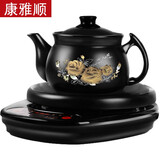 康雅顺 煎药壶全自动无釉壶中药壶电煎药养生锅熬药壶分体式药罐电砂锅陶瓷煎药器药煲 B8.5L彩壶+底座【壶内无釉款】