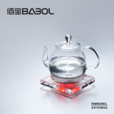 佰宝（BABOL） 水晶玻璃全自动断电智能烧水壶电热水壶办公室专用家用一体功夫茶壶茶具泡茶壶211 1L 普通包装