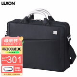 乐上（LEXON）电脑包手提单肩包男士商务苹果笔记本包14英寸简约出差公文包蓝黑
