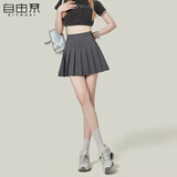 自由系百褶裙女小个子高腰显瘦防走光西装短裙2025新款夏季包臀半身裙