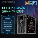 游戏悍将（IFORGAME）G80+750 额定750W台式电脑电源（金牌认证/ATX3.1/PCIE-5.1/压纹线）