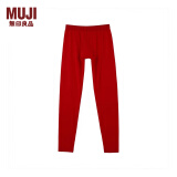无印良品 MUJI 男式 使用了棉的冬季内衣 长紧身裤 打底裤 线裤 家居裤 红色 L