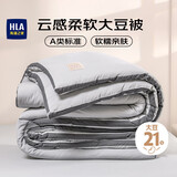 海澜之家（HLA）抗菌A类21%大豆纤维被子 冬被 约5斤 150*200cm 灰色立体边