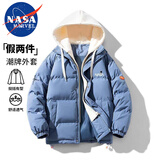 NASA MARVEL棉服男棉衣冬季连帽外套加厚保暖面包服运动百搭情侣装棉袄子