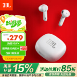 JBL WAVE FLEX 真无线蓝牙耳机 半入耳式音乐耳机 通话降噪 苹果安卓手机带麦游戏耳机 珍珠白