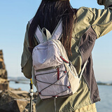 IROYA户外游玩轻便背包女休闲运动小书包大学生徒步登山包爬山双肩包 紫色（不带挂件）