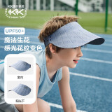 kocotreekk树儿童防晒帽遮阳男女童360°软帽防紫外线空顶帽运动 柔雾蓝 M