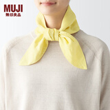 无印良品（MUJI）源自天然的接触冷感 带口袋围巾  围脖女 服饰配件方巾 DDB60C4S 浅黄色 11*105cm