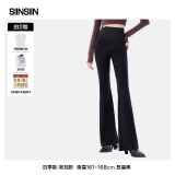 SIINSIIN微喇裤女春夏款高腰显瘦瑜伽长裤黑色休闲鲨鱼喇叭裤2025新款 【四季常规款】显瘦黑 M 【100-120斤】