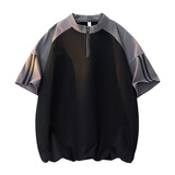 七武海短袖t恤男潮牌宽松春夏款半袖青年学生衣服美式复古冰感透气上衣 HH5737黑色 M