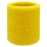 AOLIKES毛巾运动护腕男女护腕套跑步骑行羽毛球吸汗透气篮球擦汗定制logo 柠檬黄色 长8厘米 （两只）