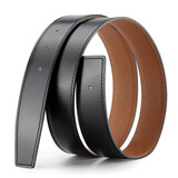 皮雅达皮带条不带头3.2无头h皮带男3.8腰带真皮头层牛皮爱马仕同款带身 土黄色（3.8厘米宽） 110cm 下单后客服会致电核实长度