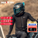 NERVE涅夫考度拉面料摩托车护具防摔骑行服罗纳护甲衣透气四季防护衣服 黑色（尺寸偏小） XL