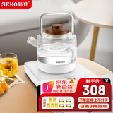 新功（SEKO）自动上水电热水壶玻璃保温茶台烧水壶喷淋煮茶器花茶壶电茶壶W34 0.8L W23（24*20）底部上水提梁单炉