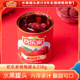欢乐家 杨梅罐头318g*6罐 新鲜杨梅果肉糖水水果罐头 方便速食零食