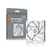 超频三（PCCOOLER）F5 R12015白色 12cm机箱风扇 15mm厚度薄扇 4PIN 双滚珠轴承适用ITX下压式电脑散热器改装