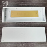 炎竞V1铝坨坨外壳适配wooting60HE键盘客制化底壳HM66 GH60美加狮mad60小夜魔K64 M6H ISO64 66XU V1PRO刀纹冷白电泳+黄铜配重块