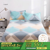 艾薇 老粗布床单加厚粗布凉席双人床单单件 经典格 230*250cm