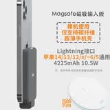 OISLE背夹充电宝适用苹果16三星S24华为P50iphone8Qi无线快接收充迷你小巧便携电池【磁吸Magsafe输入】 黑色Lighting接口苹果14/13/12等