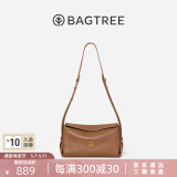 BAGTREE【明星同款】包包树奶盒包新款轻奢品牌单肩斜挎Hobo女生包包礼物 烤棕色-小号【双磁吸款】 520实用生日礼物送女神