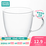 NITORI宜得利家居 带把日式透明茶杯水杯耐热玻璃杯 MC-04 200ml