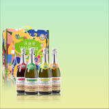 沃迪安（VAL DE RANCE）无醇起泡酒0度无酒精香槟苹果酒法国进口有机认证女士气泡酒礼盒 四瓶法式礼盒装口味随机750ml*4