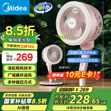 美的（Midea）【离线语音】家用空气循环扇智能遥控落地扇轻音台立两用节能摇头电风扇大风力小型风扇FGA24THR