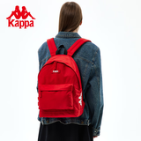 Kappa卡帕 正品复古红书包女双肩包时尚大容量学生背包七夕情人节礼物 复古红