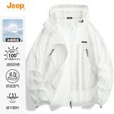 JEEP吉普UPF100+防晒衣男士夏季冰丝薄款外套速干防紫外线户外钓鱼服