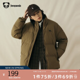 熊猫·本（ben.panda）春季新款工装羽绒服男潮流时尚立领加厚保暖户外休闲上衣多穿外套 卡其色（防泼水面料） S