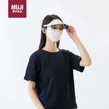 无印良品（MUJI）女式防紫外线凉感带帽檐口罩帽子口罩一体式春季防晒 象牙白 
