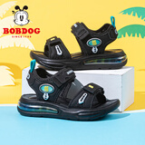 巴布豆童鞋夏季男童百搭凉鞋儿童沙滩鞋休闲鞋105552126黑色28